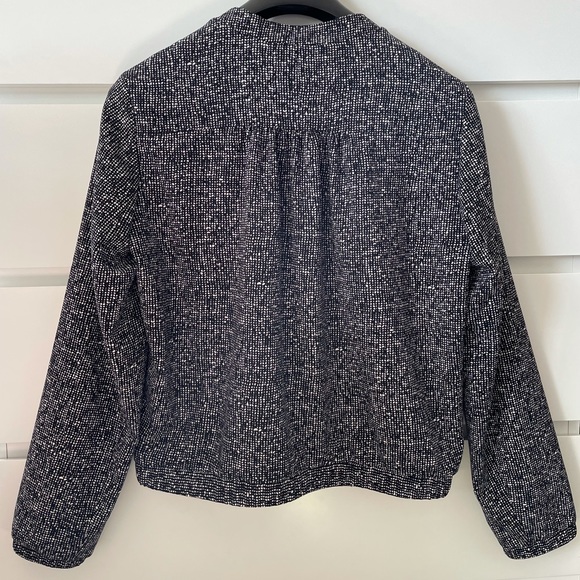 Paraphrase Black & White Zip Up Bomber Jacket M - Picture 2 of 5